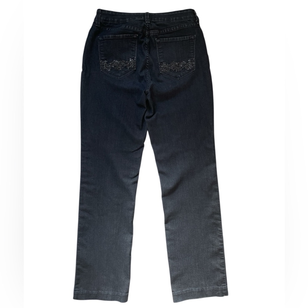 NYDJ jeans size 6. Straight leg, Dark wash, gently used - Picture 3 of 9